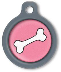 Blucky Bone Dark Pink Dog Tag medium