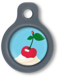 Blucky Sweet Cherry Turquoise Blue Dog Tag small - falatozoo