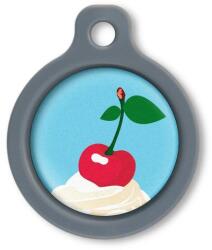 Blucky Sweet Cherry Turquoise Blue Dog Tag medium