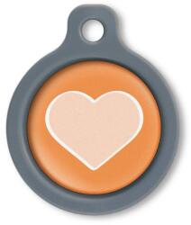 Blucky Heart Orange Dog Tag medium - falatozoo