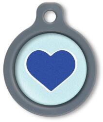 Blucky Heart Pastel Turquoise Dog Tag medium
