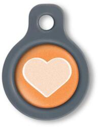Blucky Heart Orange Dog Tag small - falatozoo