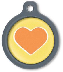 Blucky Heart Yellow Dog Tag large - falatozoo