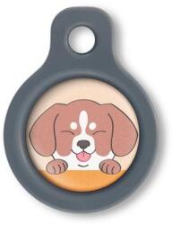 Blucky Happy Pup Pastel Orange Dog Tag small - falatozoo