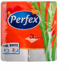 Perfex Soft&Light WC papír, hófehér - 3 rétegű 4 tekercses (8606102287015)