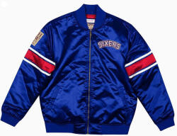 Mitchell & Ness Philadelphia 76ers vastag satin dzseki kék