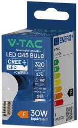 V-TAC CREE LED 3.7W E27 természetes fehér G45 LED égő - SKU 2141626 (2141626)