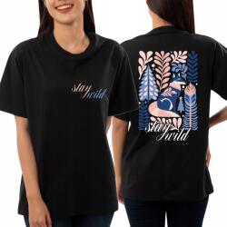  Női Póló Fekete Oversize Divatos Nyárra Blossom Into Your Best Self (Koszulka Oversize Na Lato)