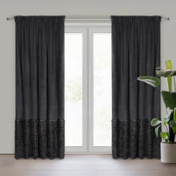 Takoy Draperie MARION din catifea decorată în partea de jos a materialului cu o bandă din material blană artificială moale 140 x 270 cm