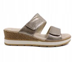 Caprice Kényelmes bőr papucs éktalppal Caprice 27250 arany színű 41-es méret (9-2750-42)