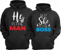  King Queen páros pulóverek, kapucnis, pamut-poliészter, szett