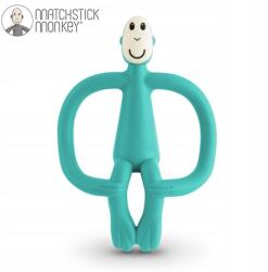 Matchstick Monkey szenzoros szilikon rágóka fogkefével Zöld (0611901211091)