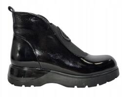 Artiker Fekete, bélelt női bokacsizma Artiker 51C0731 bőr lakk r40 (51C0731)