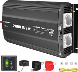  Giandel Power Inverter 2000W, hullámos DC 12V Ac 220V230V távirányító
