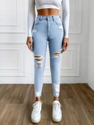 Shein IC45104 Shein Petite Farmer Nadrág Cső Magas Kopásállóság (48) M