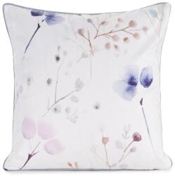 Takoy Bársony díszpárnahuzat VELVET 150 pasztell virágmintával és dekoratív kontrasztos szegéllyel