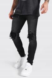 Boohoo IC25107 Boohoo Farmer Nadrág Férfi Slim Fit Kopásálló (48) 50
