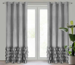 Takoy Velúr sötétítő függöny CARLI dekoratív fodrokkal és csillogó kristálycsíkkal 140 x 250 cm