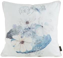 Takoy PREMIUM Kétoldalas bársony díszpárnahuzat virágmintával és díszes szegéllyel