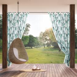 Takoy Terasz és kerti függöny GARDEN vízálló anyagból tépőzáras fülekkel növényi motívummal 155 x 240 cm