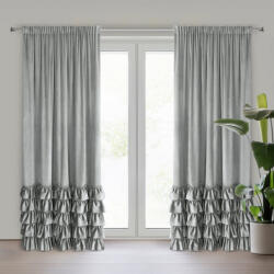 Takoy Velúr sötétítő függöny CARLI dekoratív fodrokkal és csillogó kristálycsíkkal 140 x 270 cm-HF-454034