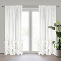 Takoy Velúr sötétítő függöny CARLI dekoratív fodrokkal és csillogó kristálycsíkkal 140 x 270 cm