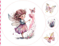 Takoy Játszószőnyeg panel / vízálló poliészterből erdei tündér - fehér háttérrel