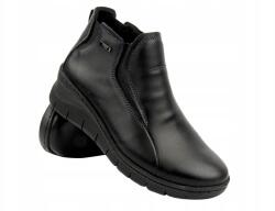 Helios Női Bakancs Helios 552 Fekete Cipzáras Bélelt Bőr (552.11)