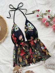 Shein CC36310 Shein Hímzett Vállpántos Felső (41) Xs