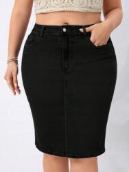 Shein LC94114 Shein Farmer MIDI Szoknya Magas Derekú (48) 44