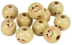  Fagolyó festett arccal - lány 20mm 10db/cs