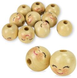  Fagolyó festett arccal - mosolygós 20mm 10db/cs