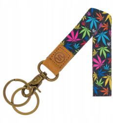  Kulcstartó póráz, kulcstartó, valódi bőr, nylon