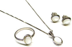 Stella Bianca (FEHÉR CSILLAG) ezüst szett - 10 mm (2025121812)