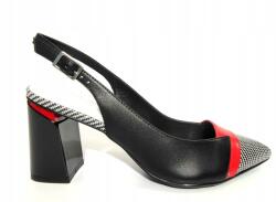 Loretta Vitale elegáns fekete bőr cipő 10046 r40 (10046)