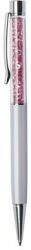 Art Crystella Golyóstoll, krémfehér, felül rózsaszín SWAROVSKI® kristállyal töltve, 14 cm, ART CRYSTELLA® (TSWGT102) - onlinepapirbolt