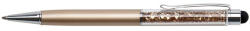 Art Crystella Golyóstoll, arany, felül topáz SWAROVSKI® kristállyal töltve, érintővel, 14 cm, ART CRYSTELLA® (TSWG307) - onlinepapirbolt