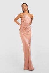 Boohoo XC12309 Boohoo Tall Szatén Vállpántos Maxi Ruha (41) L