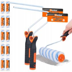 Polax 10x Festőhenger 25 cm Lakkozó utántöltő Festék Ragasztó Emulzió 2x Kéz H0 (B030103281)