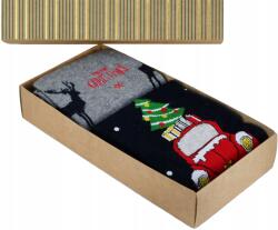  Bratex karácsonyi dobozos zokni szett, Size 39-42, 74% pamut