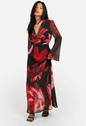 Boohoo IC52213 Boohoo Petite Ruha Maxi V-nyakkivágás Virágok (41) XL