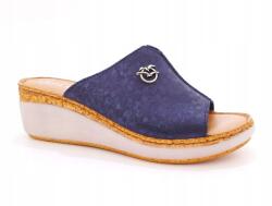  Női bőr papucs éktalppal, kék színű Fly Flot 36 H68 5G r40 (36 H68 5G)