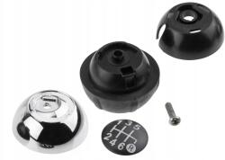 NTY Sebességváltó Gomb Fiat 500 Abarth Króm Ezüst/fekete Sapka 6 Sebességes Váltógomb