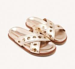 Gioseppo Női arany színű, keresztezett pántos papucs Gioseppo Hiles 75095 38-as méret (75095)