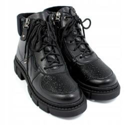  Enna 7007/01/S fekete bőr megelőző bokacsizma, 39-es méret (7007/01/S)