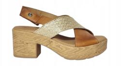 Pitillos 2453 bőr szandál barna-arany színben, 37-es méret (2453)