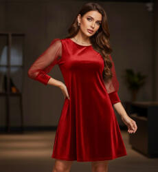 Ie traditionala Rochie din catifea cu maneci din tulle