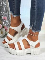 Shein T33116 Shein Platformos Szandál Fehér (48) 42 (sx2404056775549599)