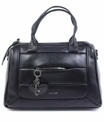  Fekete shopper táska, egykamrás, öko bőr, Pepe Moll 242320