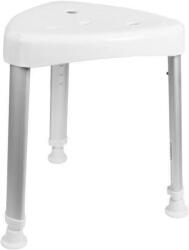 Timago Scaun de baie triunghiular, cu inaltime reglabila, greutate maxima 150 Kg, Alb Gri